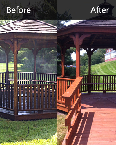 Odd Jobbers gazebo powerwash in CT